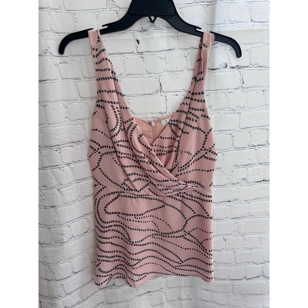 Cabi Sophia Cami Sleeveless Blouse Pink Black Print Top XS-XL